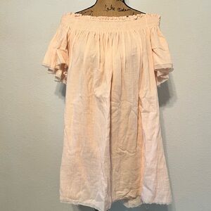 Mustard Seed off the shoulder light peach dress size medium